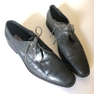 Steve Madden Leather Upper Gray Oxford dress shoes